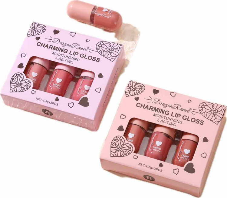 رژ کپسولی مایع براق برند دراگون رانی 💄