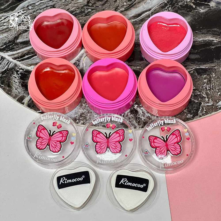رژگونه قلبی و پروانه ای ریموکو 🦋