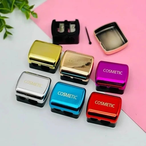 تراش آرایشی دوقلو مخزن دار کازمتیک cosmetic رنگ آینه ای کیفیت عالی🪞